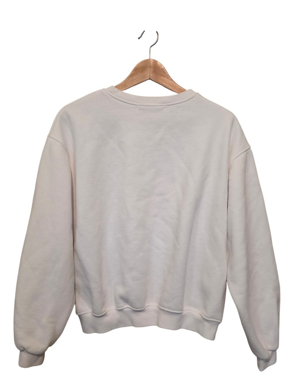 Chaun Shang White "Ocean" Mirror Image Blue Graphic Thick Sweatshirt OS - Picture 2 of 8